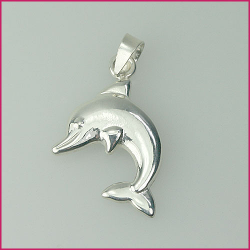 925 Silber Anhänger mit Delphinmotiv