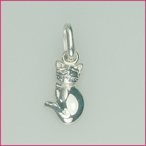 925 Silber Anhänger mit Katzenmotiv