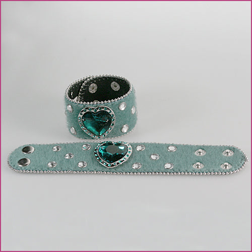 Leder Armband mit Kristallsteinen