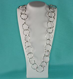 Zamak Collierkette versilbert
