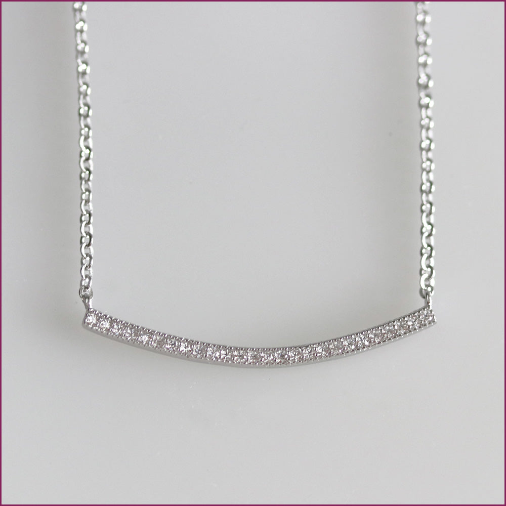 925 Silber Halskette mit Zirkonia