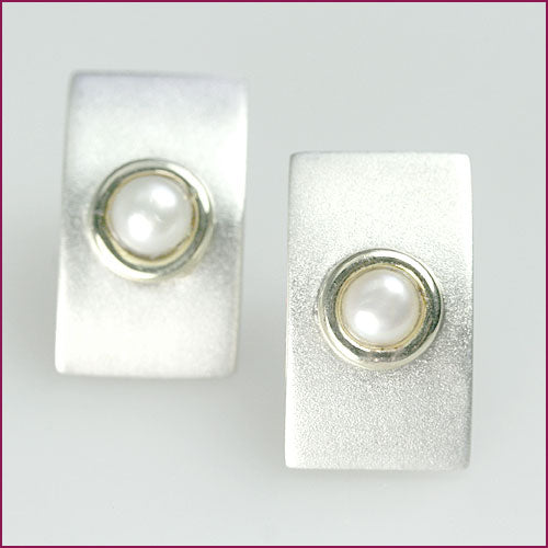 925 Silber Ohrstecker mit Zirkonia und Goldapplikation