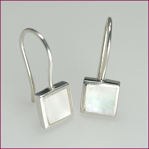 925 Silber Ohrhänger mit Perlmutt