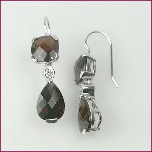 925 Silber Ohrhänger mit Zirkonia