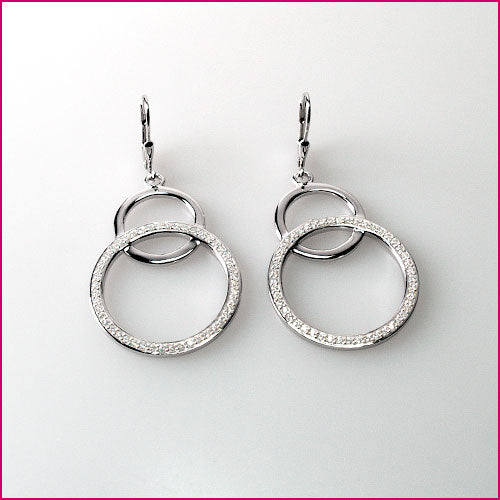 925 Silber Ohrhänger mit Zirkonia