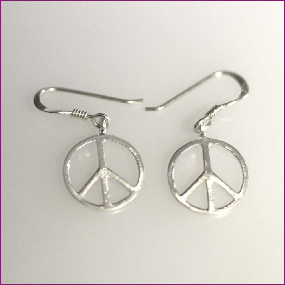925 Silber Ohrhänger Peace