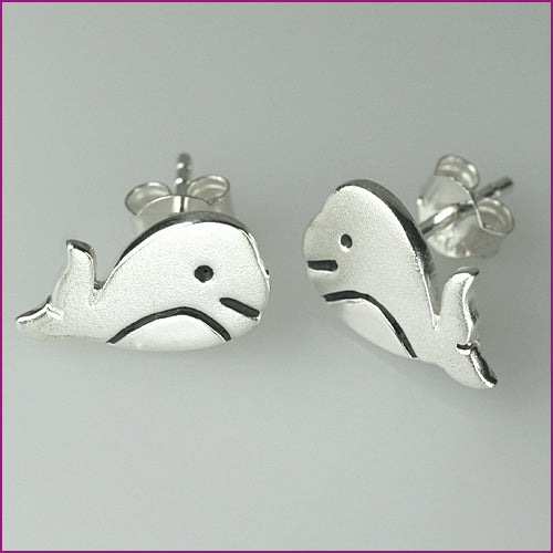 925 Silber Ohrstecker Walfisch