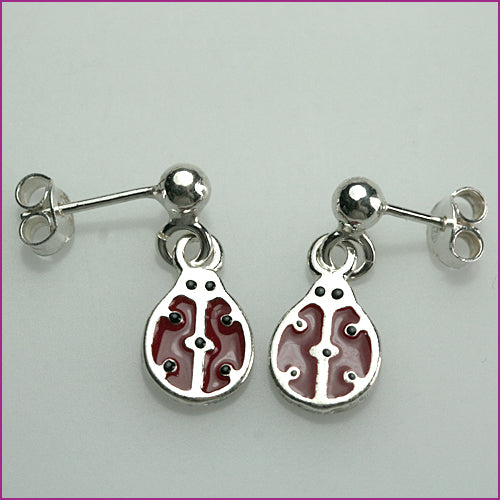 925 Silber Ohrstecker Marienkäfer