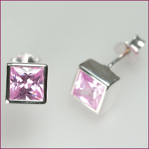 925 Silber Ohrstecker mit Zirkonia