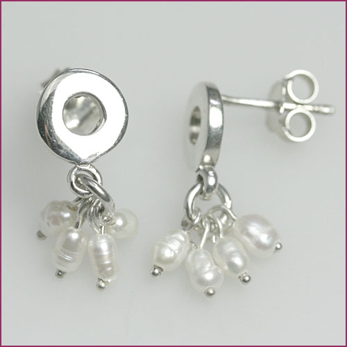 925 Silber Ohrstecker mit Süßwasserperle