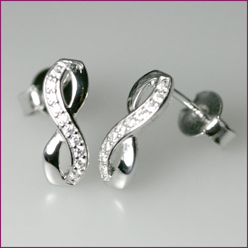 925 Silber Ohrstecker mit Zirkonia