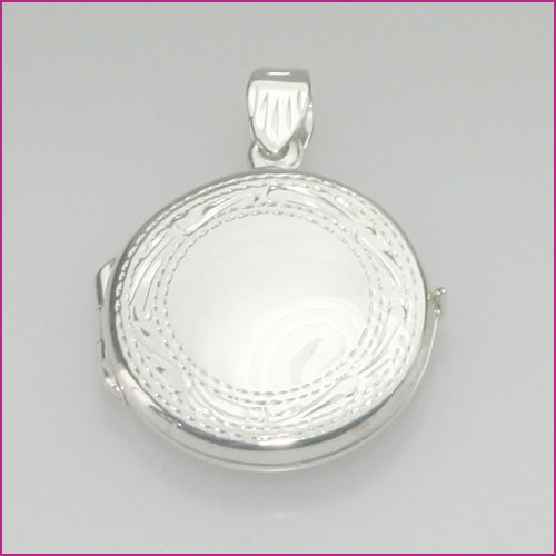 925 Silber Anhänger mit rundem Medaillon zum Öffnen