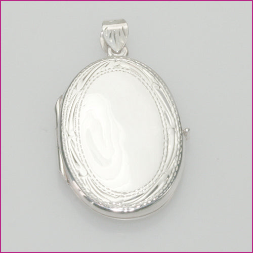 925 Silber Anhänger mit ovalem Medaillon zum Öffnen