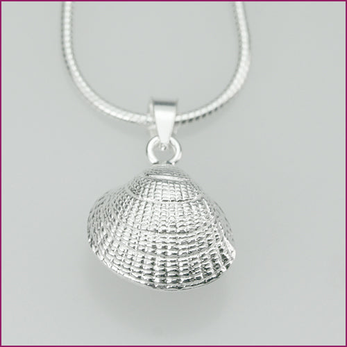925 Silber Anhänger mit Herzmuschel-Motiv
