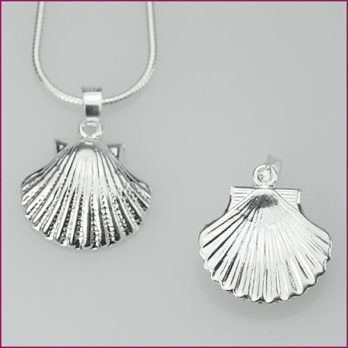 925 Silber Anhänger mit Kammuschel-Motiv