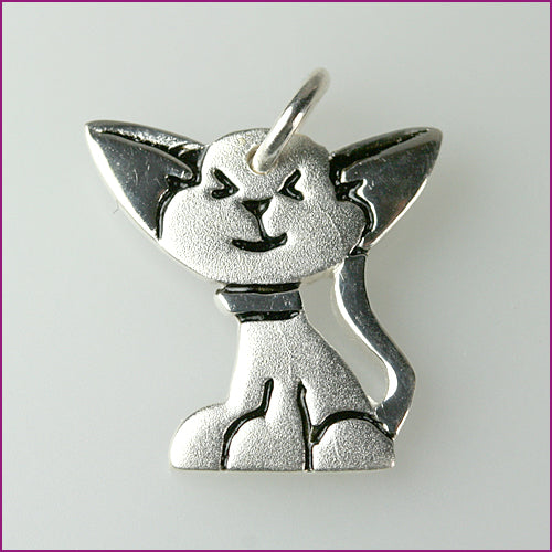 925 Silber Anhänger mit Katzenmotiv