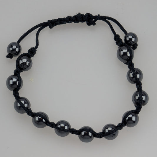 Perlenarmband mit Schwarzgrauen Perlen