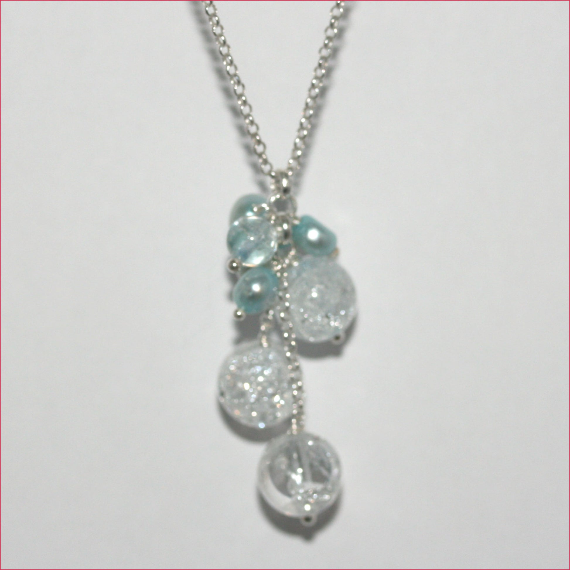 925 Silber Halskette mit Weißem Zirkonia