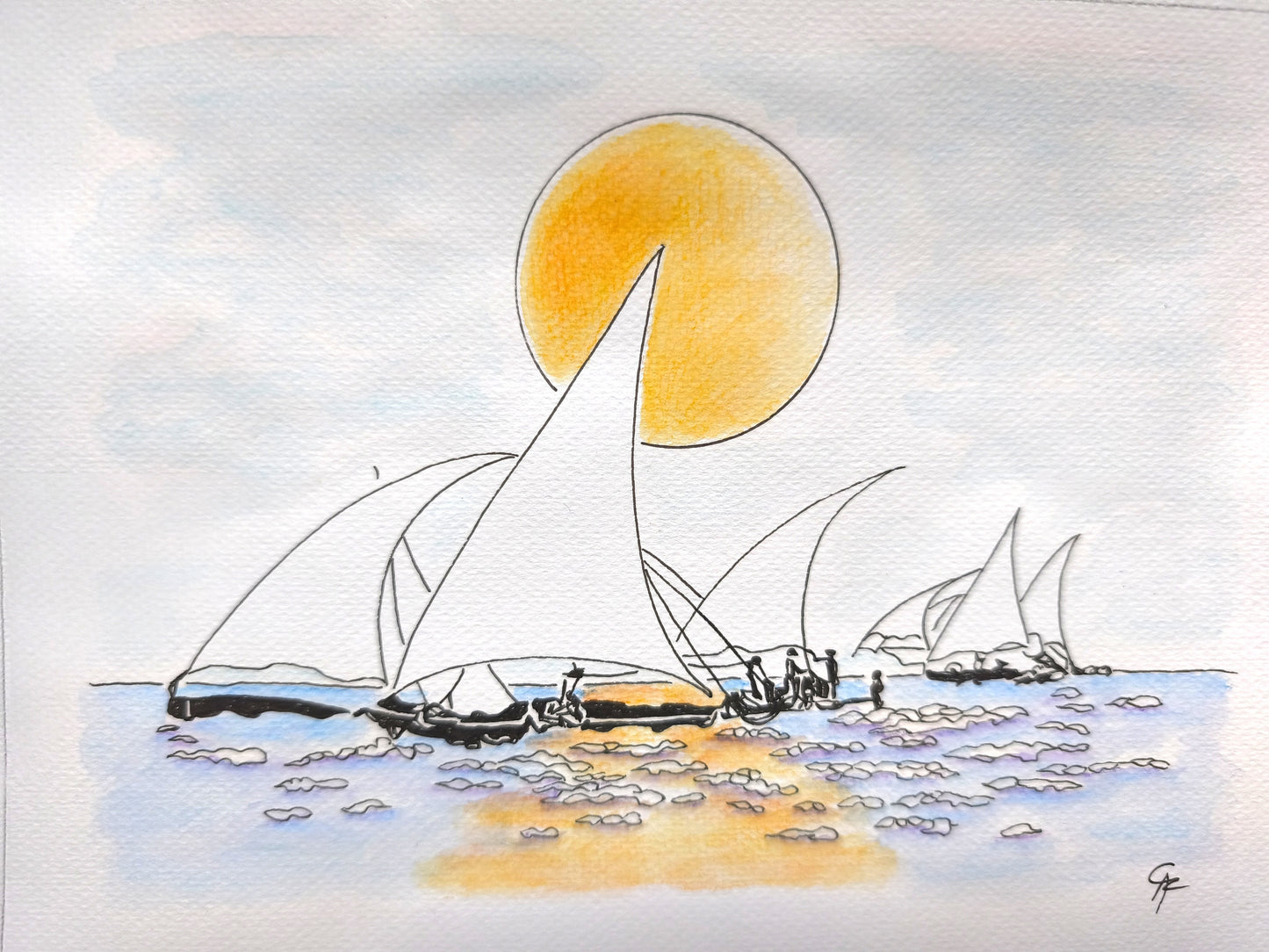 Segel im Sonnenklang