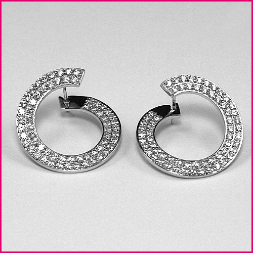 925 Silber Kreolen mit Zirkonia
