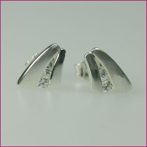 926 Silber Ohrstecker mit Zirkonia