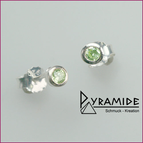 925 Silber Ohrstecker mit Zirkonia