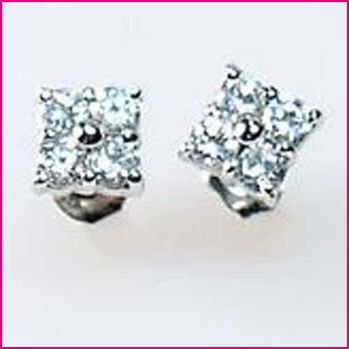 934 Silber Ohrstecker mit Zirkonia