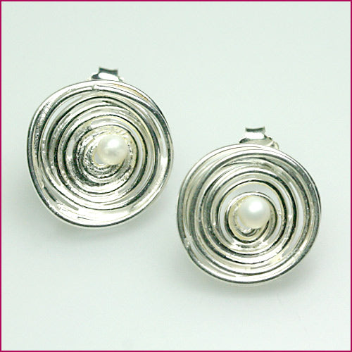 925 Silber Ohrstecker mit Süßwasserperle