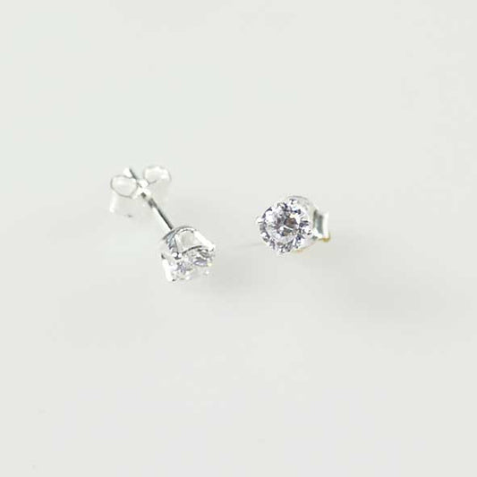 Ohrstecker mit weißen Swarovski-Steinen