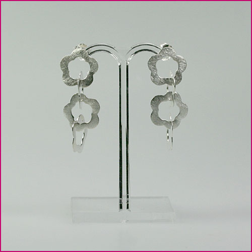 925 Silber Ohrstecker mit Blumenmotiv