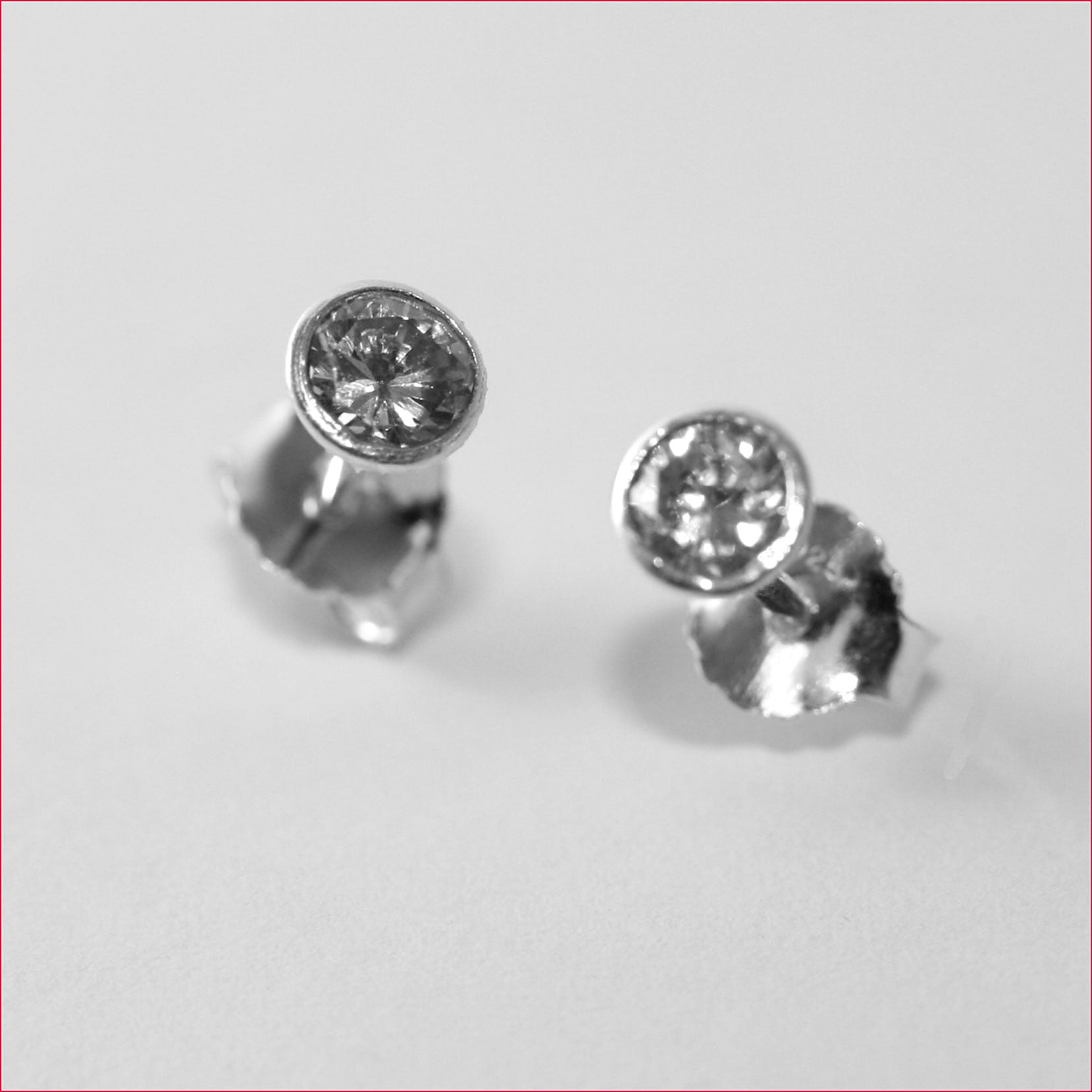 925 Silber Ohrstecker mit Zirkonia