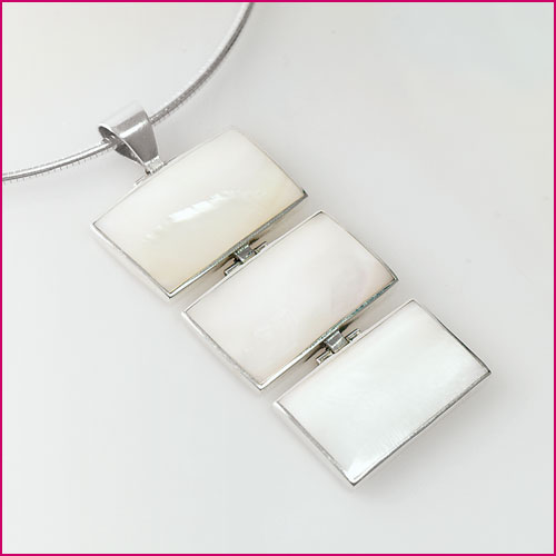 925 Silber Anhänger mit Perlmutt