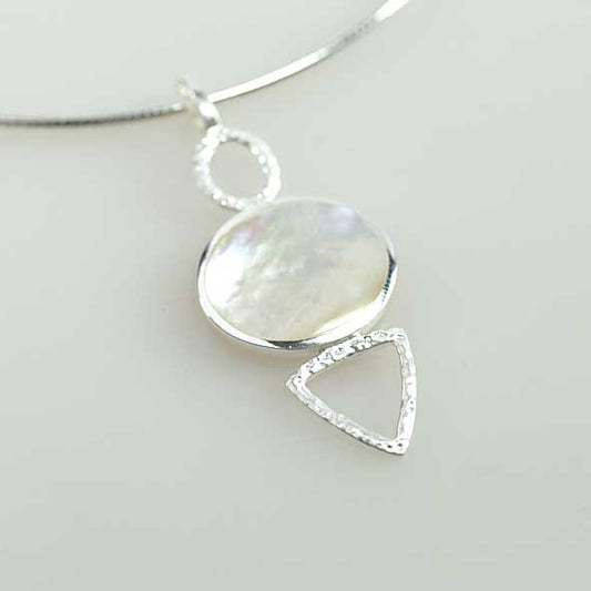 925 Silber Anhänger mit Perlmutt