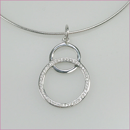 925 Silber Anhänger mit Weißem Zirkonia