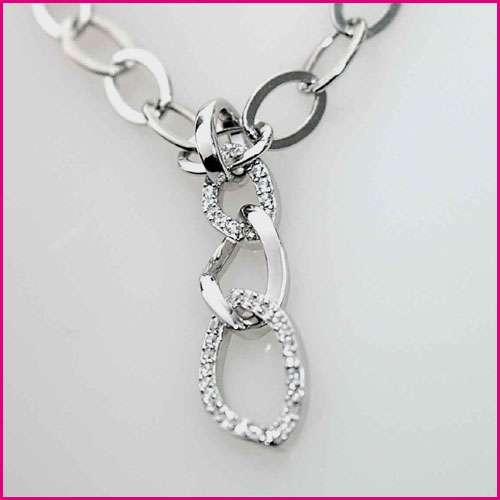 925 Silber Anhänger mit Weißem Zirkonia