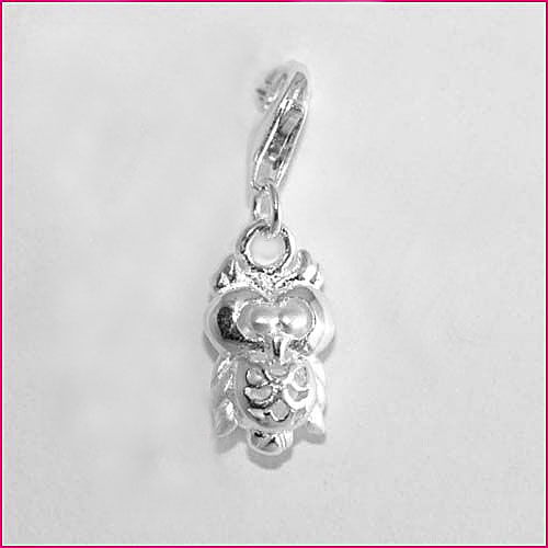 925 Silber Charm Anhänger mit Eulenmotiv