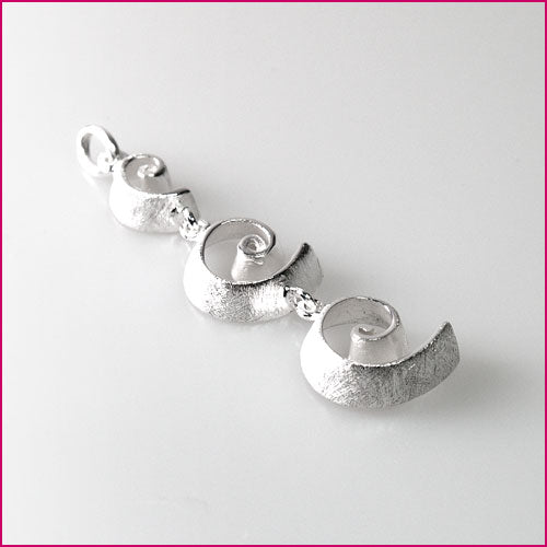 925 Silber Anhänger in 3-teiliger Schneckenform