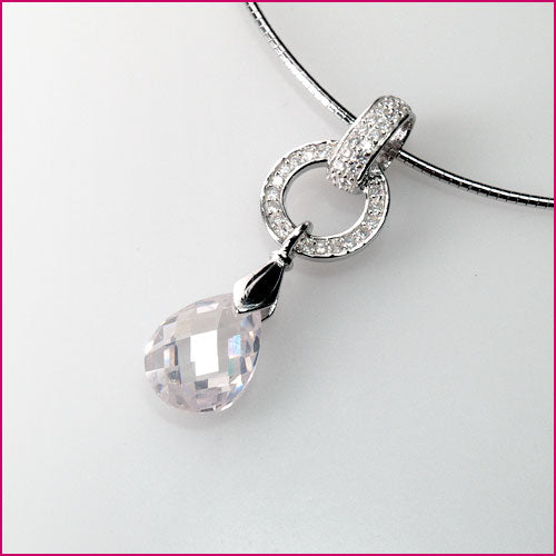 925 Silber Anhänger mit Weißem Zirkonia
