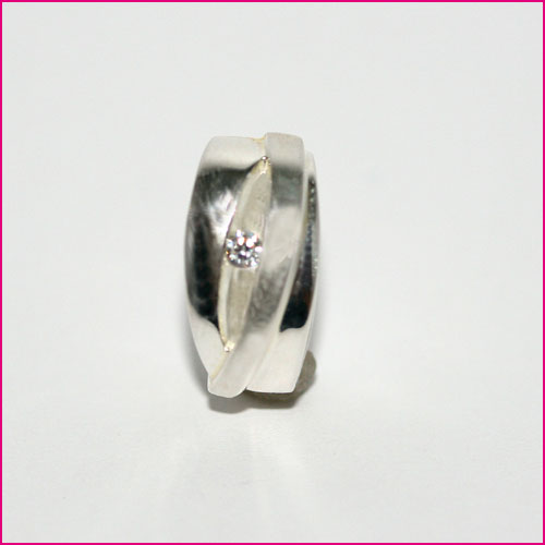 925 Silber Anhänger mit Weißem Zirkonia