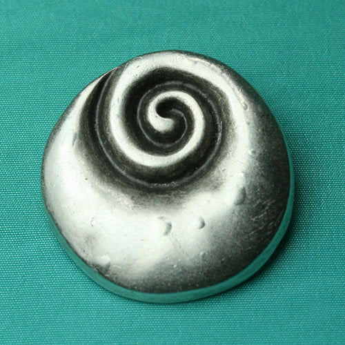 Zamak Brosche versilbert
