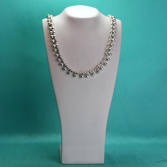 Zamak Collierkette versilbert