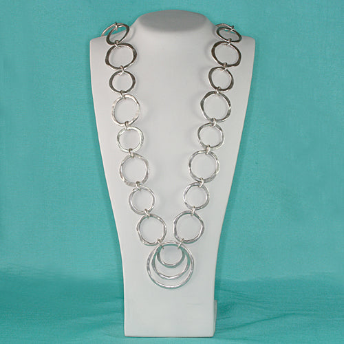 Zamak Collierkette versilbert