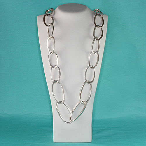 Zamak Collierkette versilbert