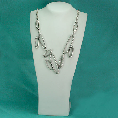 Zamak Collierkette versilbert