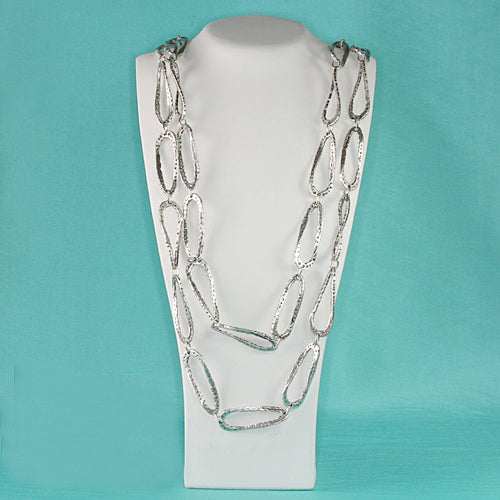 Zamak Collierkette versilbert