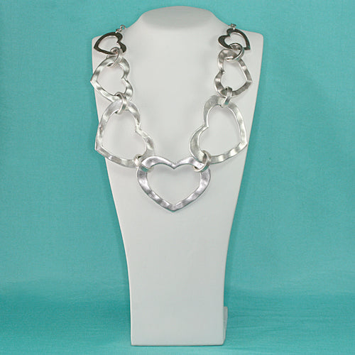 Zamak Collierkette versilbert