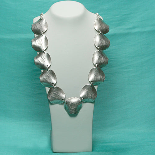 Zamak Collierkette versilbert