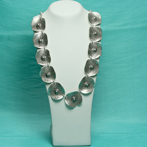 Zamak Collierkette versilbert