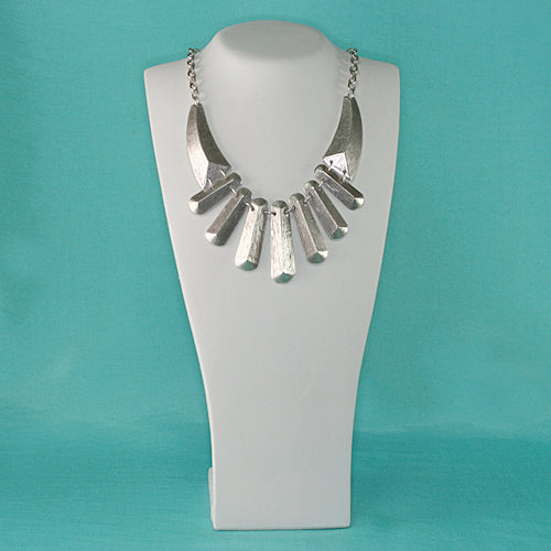 Zamak Collierkette versilbert