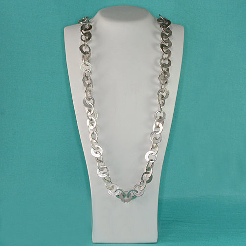 Zamak Collierkette versilbert